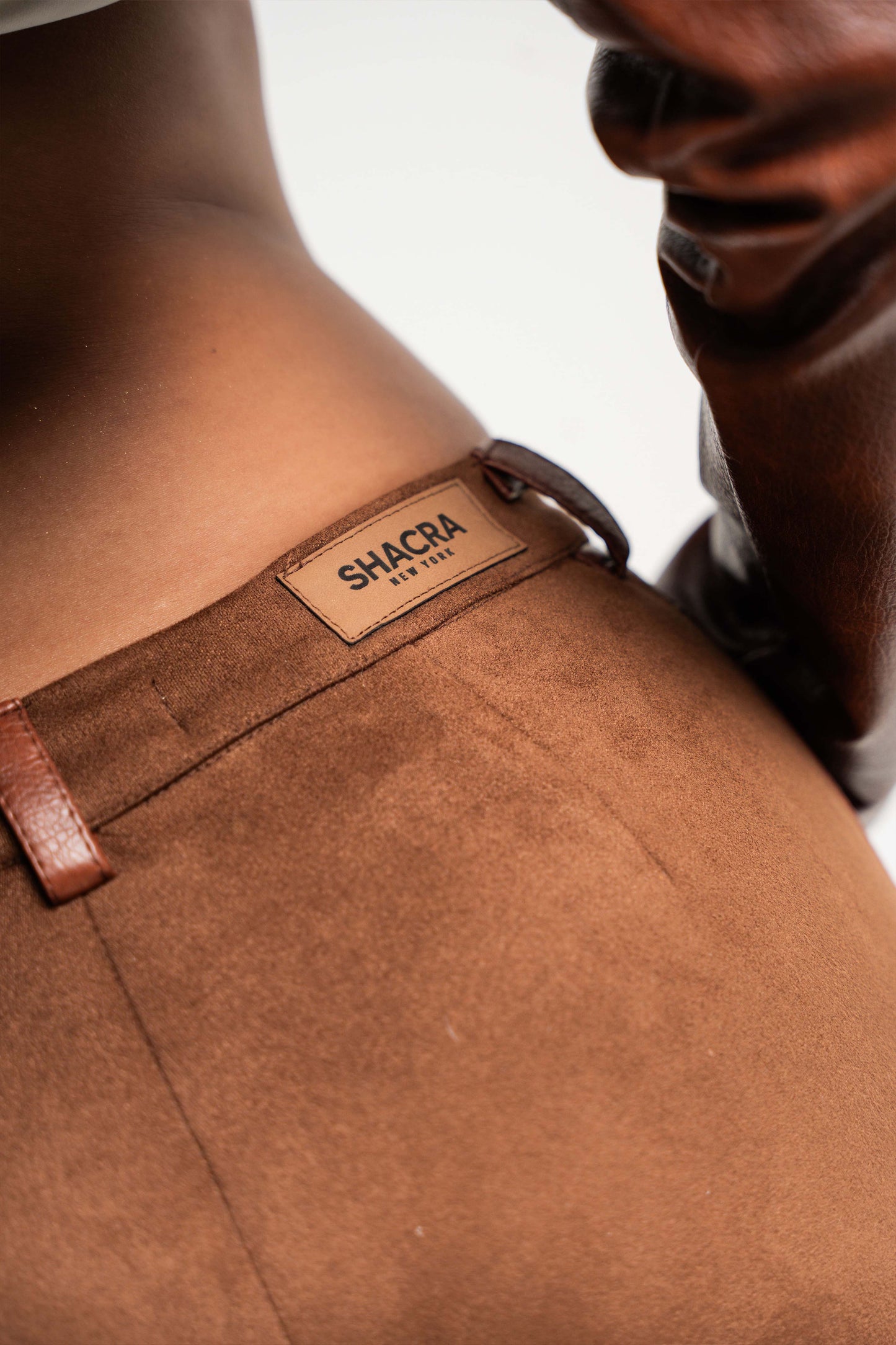 MIXED LEATHER PANTS