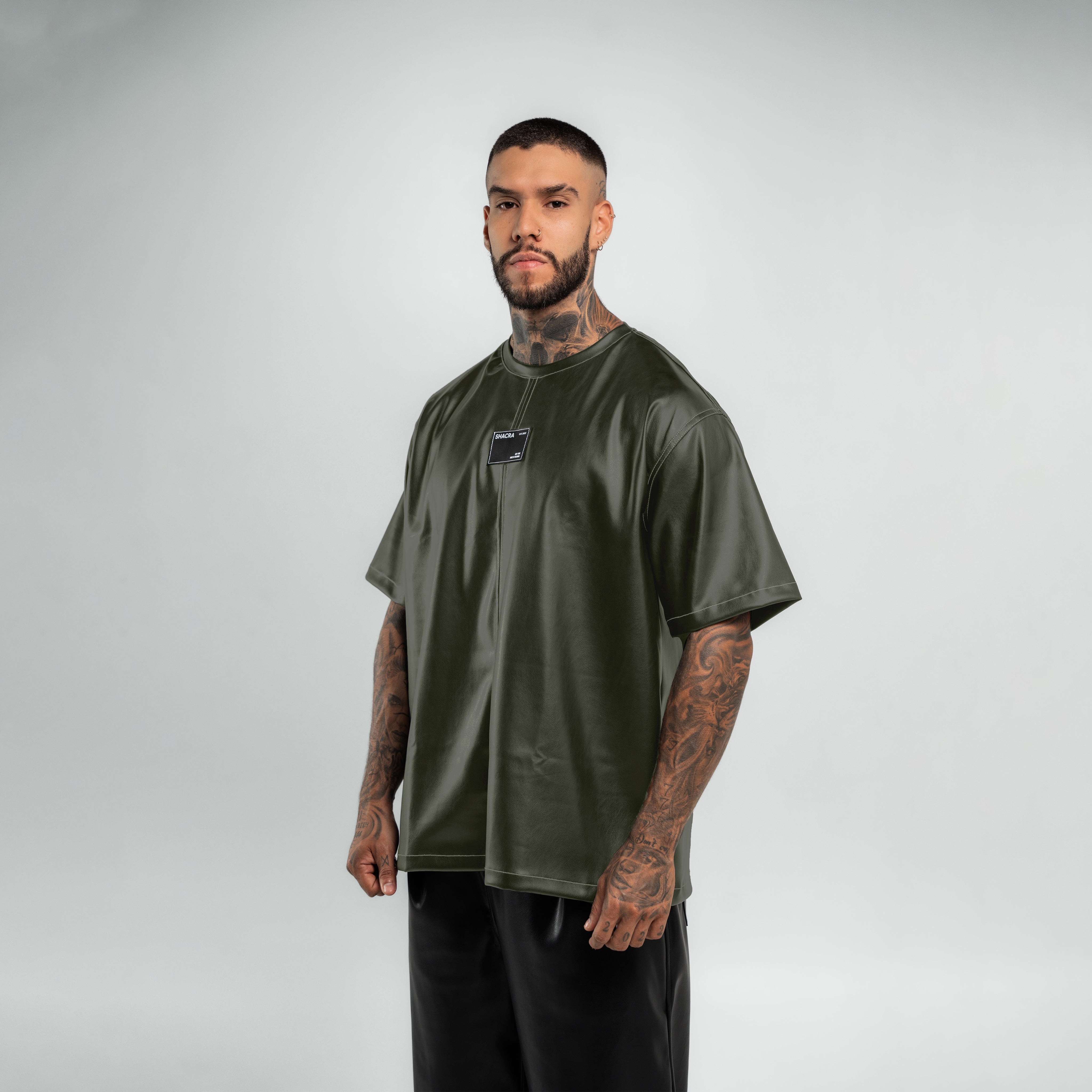 MILÁN OVERSIZED T-SHIRT OLIVE GREEN